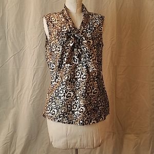 Anne Klein animal print blouse in size Small.